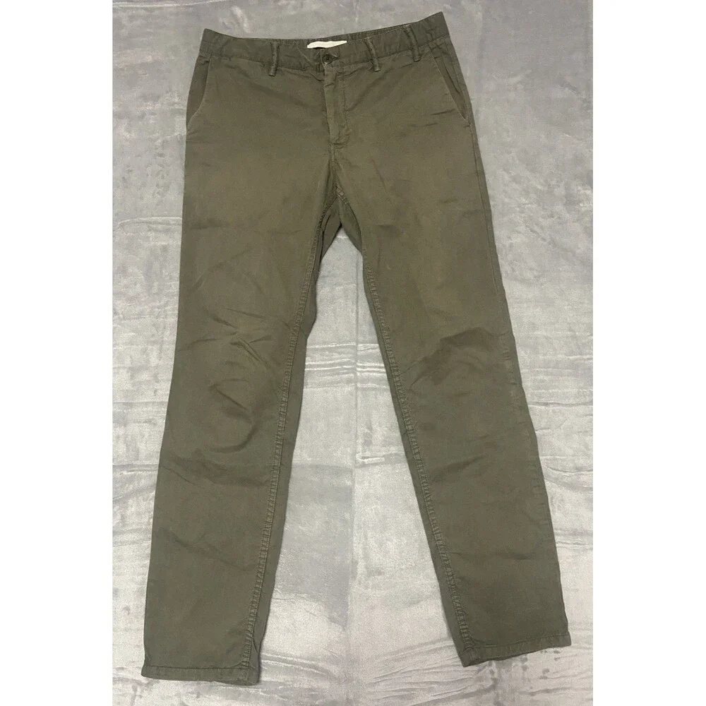 Norse Projects Aros Light Twill Chino Pants Olive Green Mens W31 Regular - Picture 3 of 16